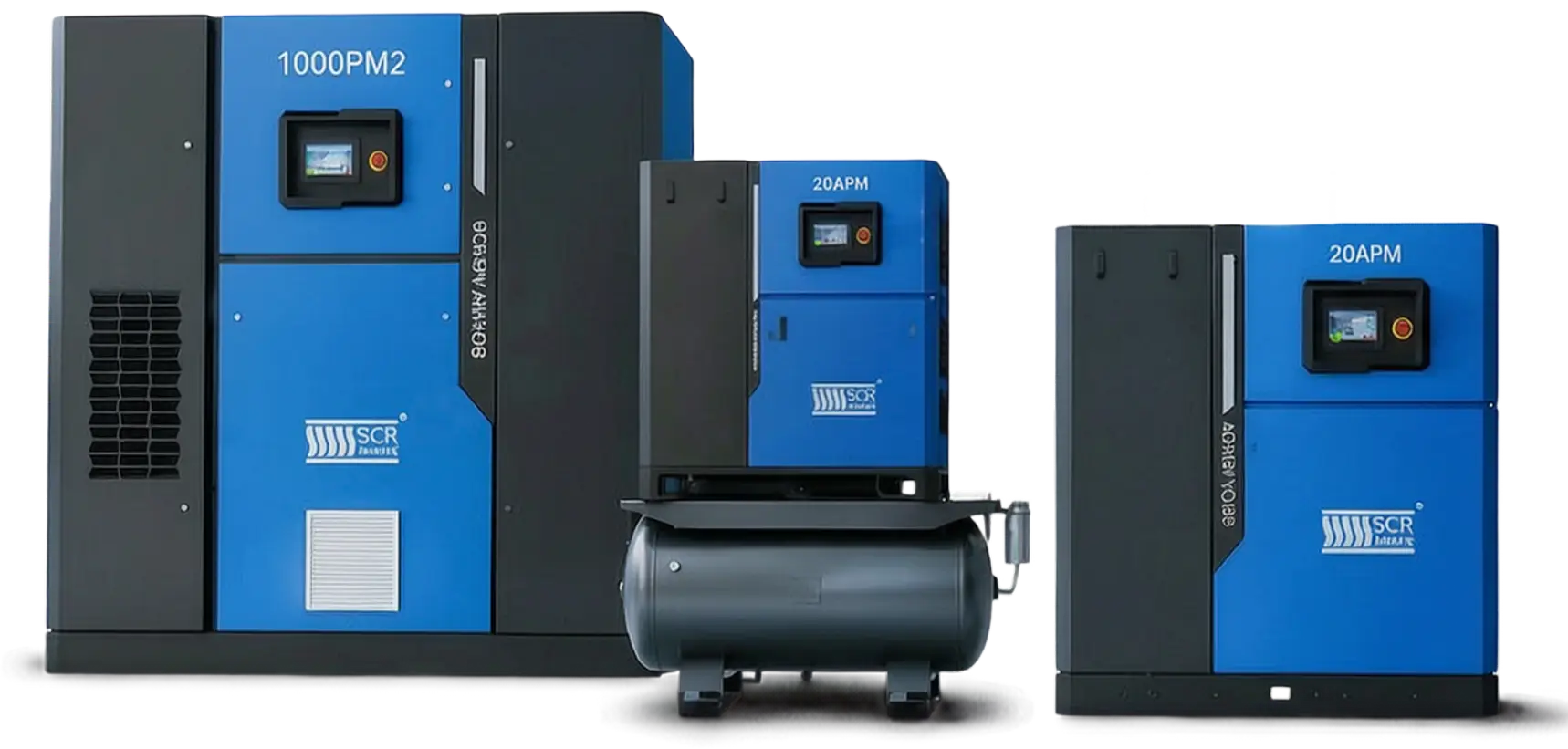 PM series screw compressor with permanent magnets