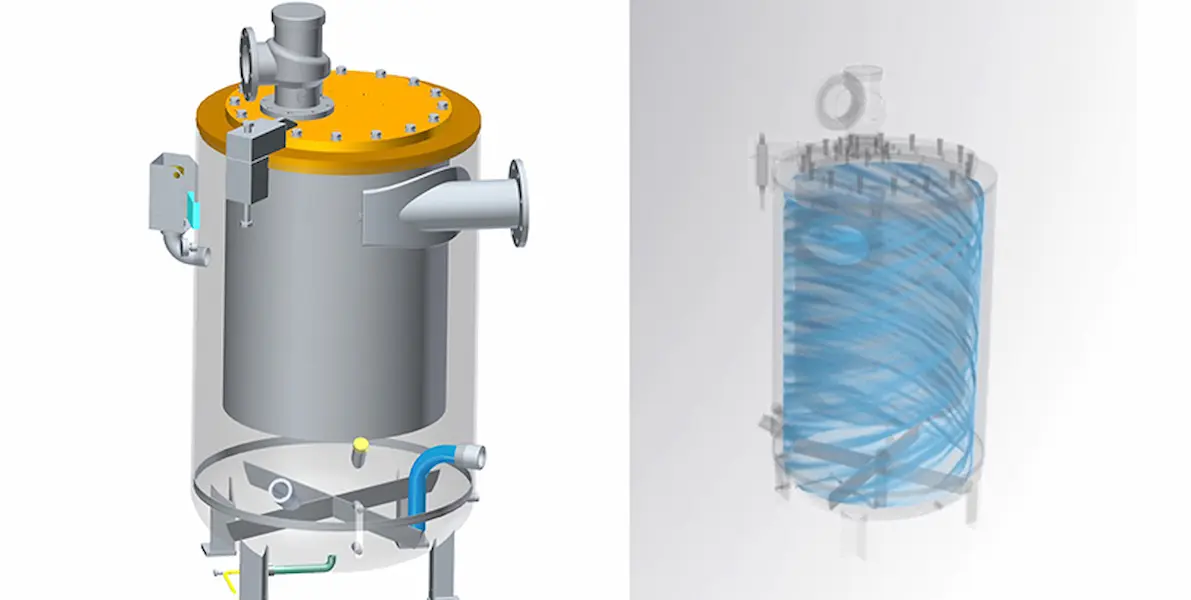 Enlarged oil-air separator